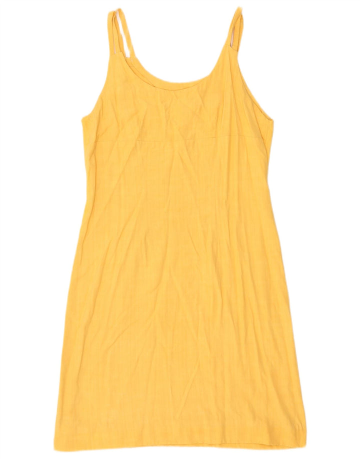Vintage solkjole til kvinder UK 12 Medium Yellow