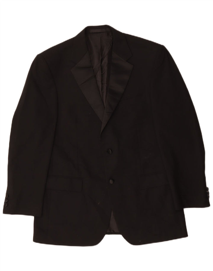 Marks & Spencer Herre 2-knaps blazerjakke UK 40 Medium Sort Polyester