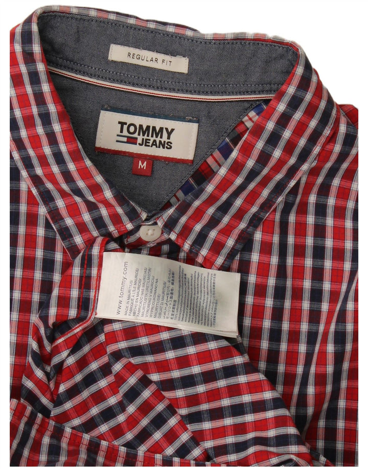 Tommy Hilfiger Herre Regular Fit skjorte Medium rød ternet bomuld