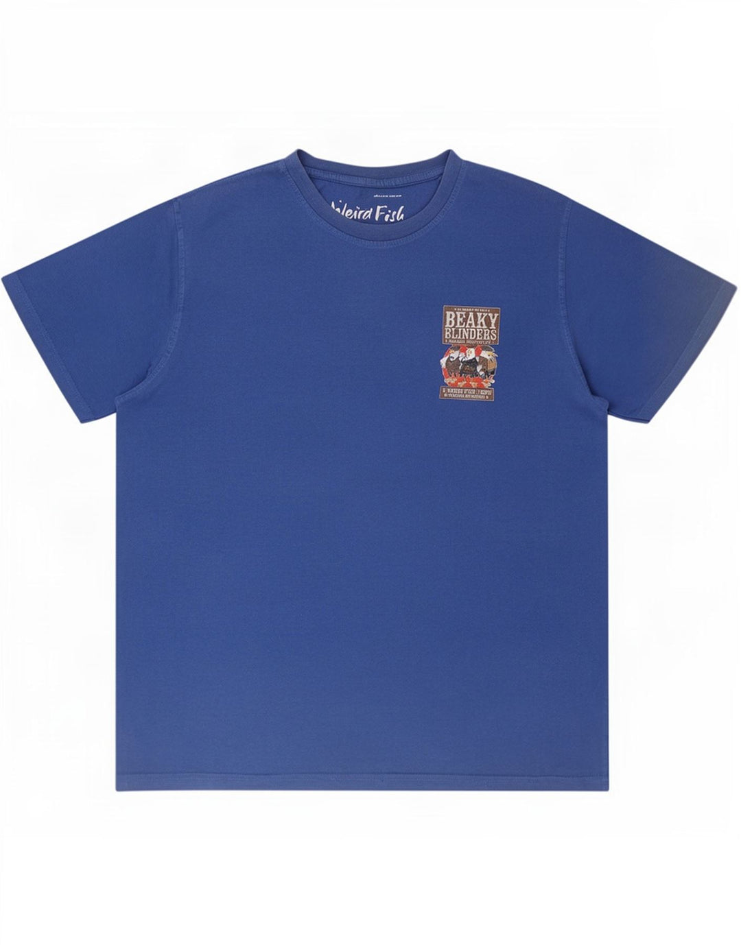 Weird Fish Herre Grafisk T-Shirt Top XL Blå