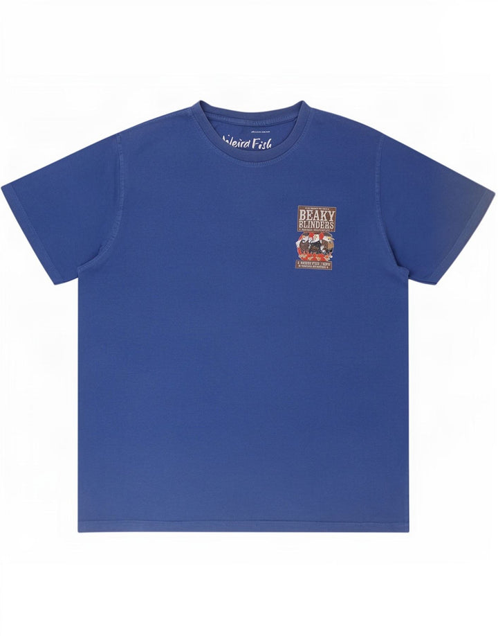 Weird Fish Herre Grafisk T-Shirt Top XL Blå