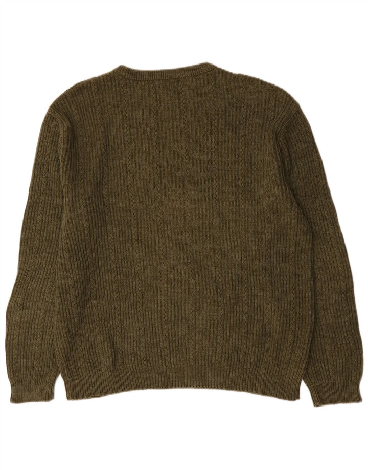 Chaps Herre Crew Neck Jumper Sweater XL Khaki