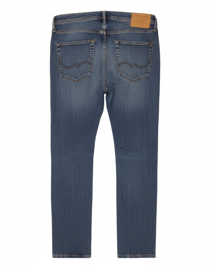 Jack & Jones Straight Jeans til mænd W30 L32 Blå Bomuld