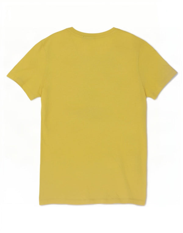 Calvin Klein Jeans Herre grafisk T-shirt Top Medium Gul Bomuld
