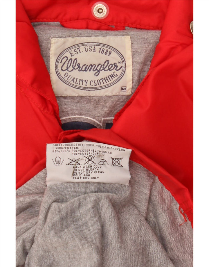 Wrangler Windbreaker-jakke med hætte til mænd UK 38 Medium Rød Polyamid