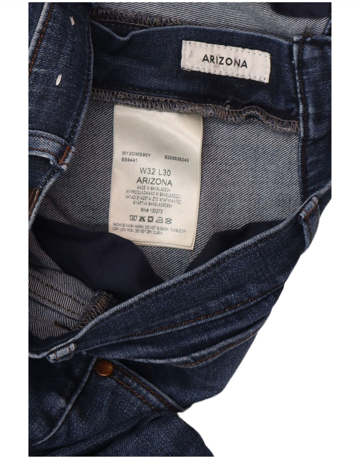 Wrangler Herre Arizona Straight Jeans W32 L30 Blå Bomuld