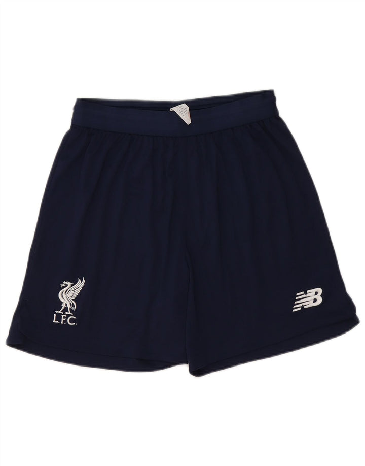 NEW BALANCE Mens Liverpool Sport Shorts Small  Navy Blue Polyester