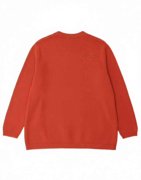 Seasalt Cornwall Womens Open Cardigan Sweater UK 16 Large Orange Cotton