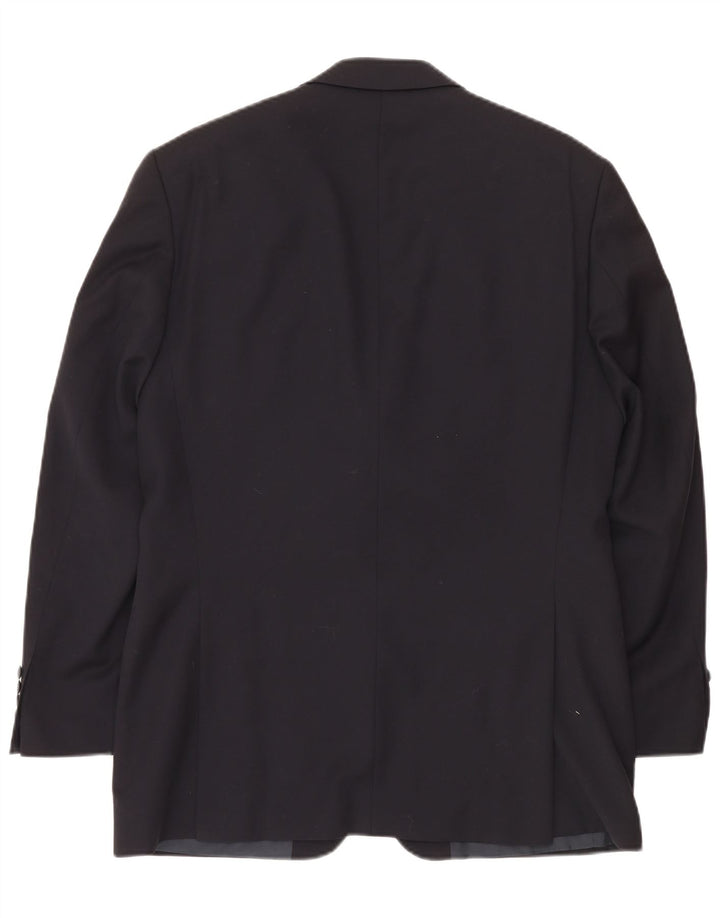 Hugo Boss Herre 3-knaps blazerjakke EU 50 Large Black Virgin Wool