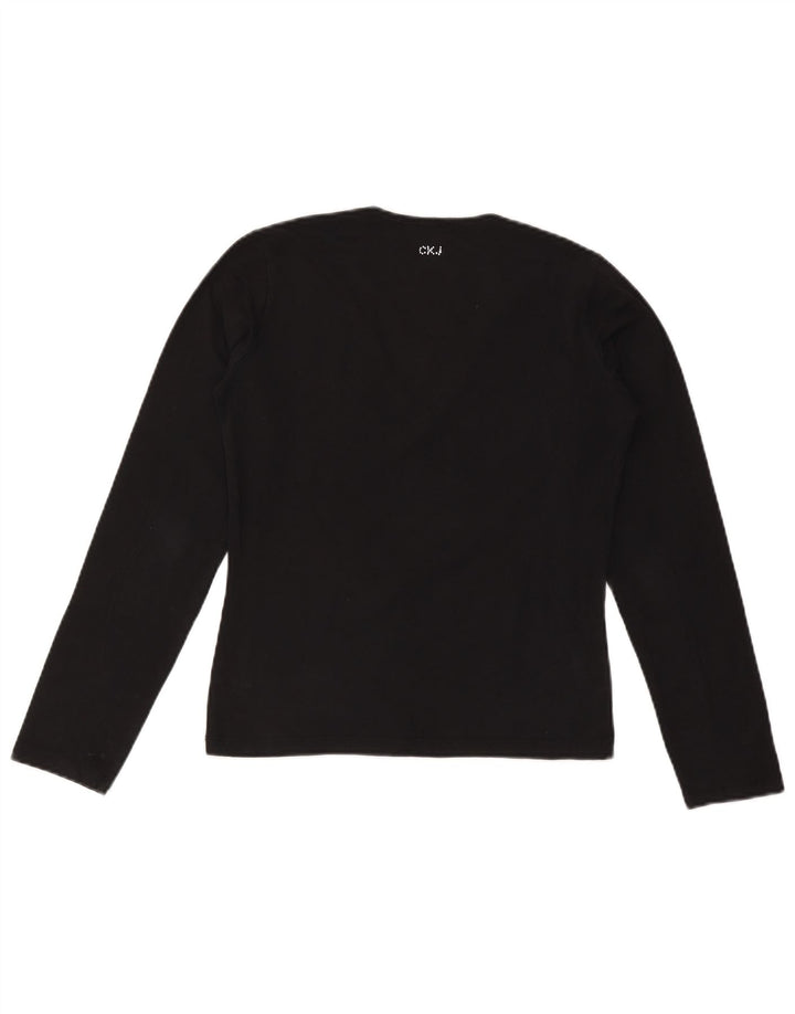 CALVIN KLEIN JEANS Dame Top Langærmet UK 18 XL Sort