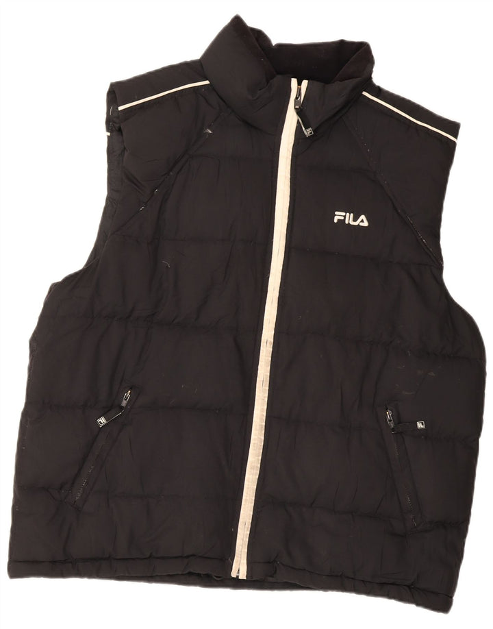 Fila Herre Polstret Gilet UK 40 Stor Sort Polyester