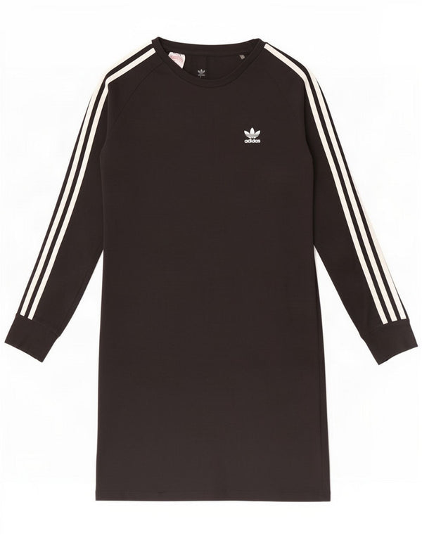 Adidas Langærmet T-shirtkjole til piger 13-14 år Stor sort bomuld