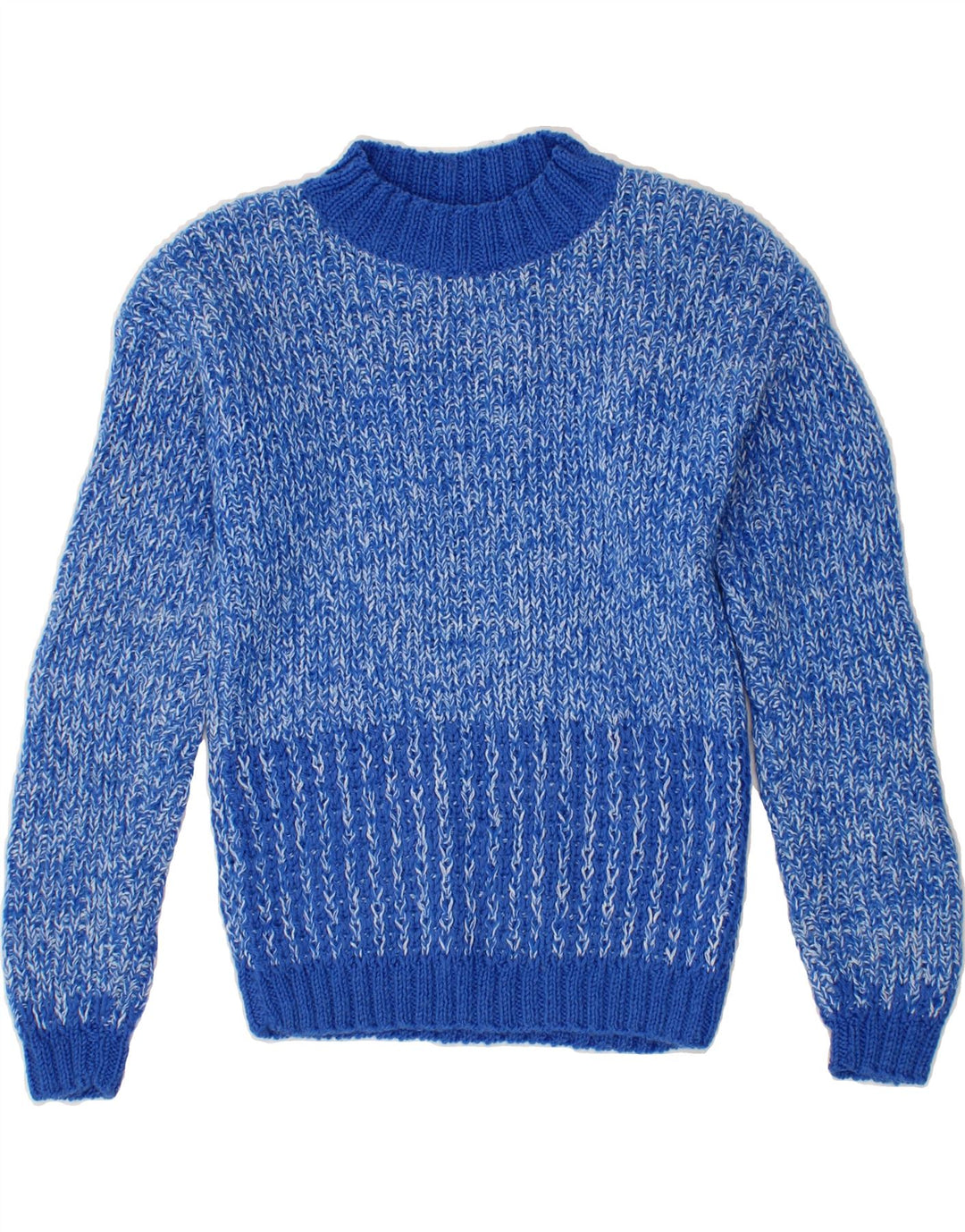 VINTAGE Womens Turtle Neck Jumper Sweater UK 8 Small Blue Vintage Vintage and Second-Hand Vintage from Messina Hembry 