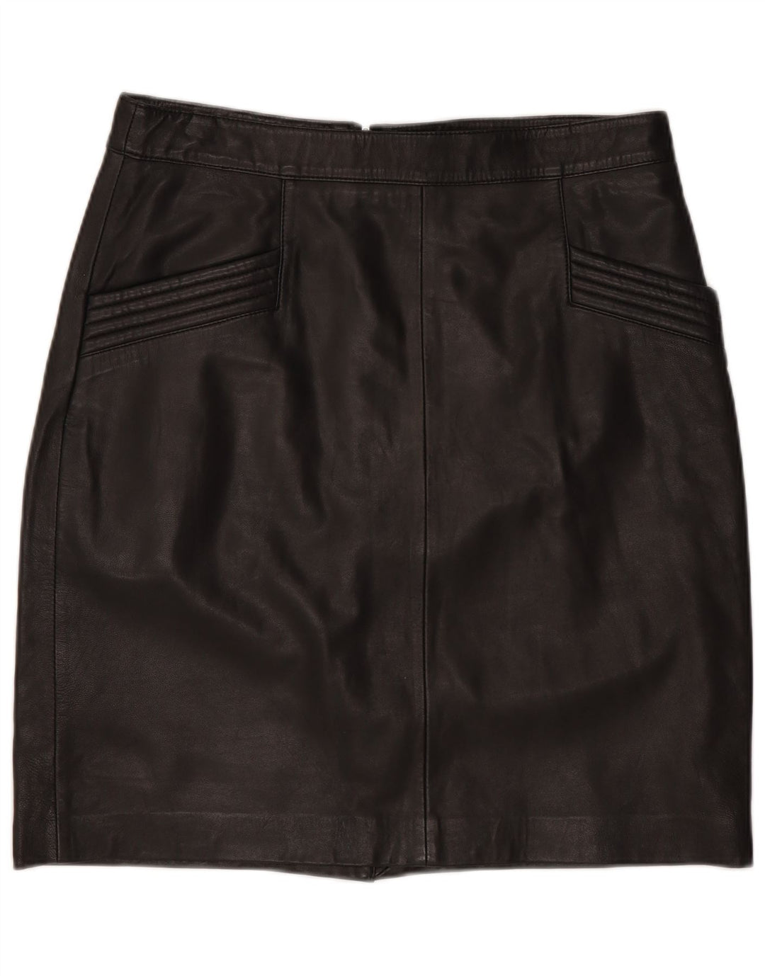 B.Young Womens Mini Læder Nederdel EU 38 Medium W30 Sort Læder