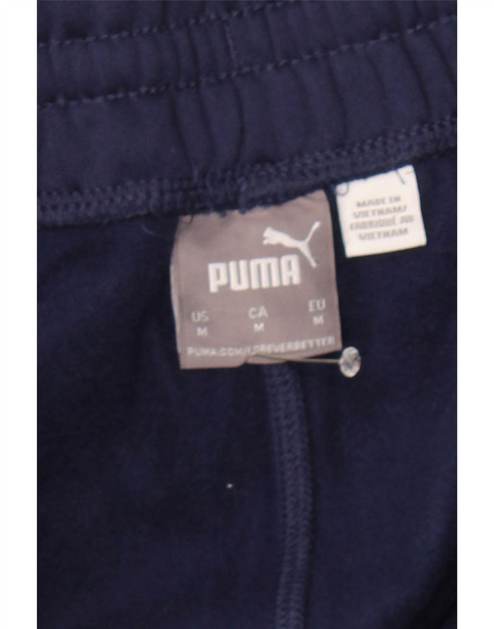 PUMA Mens Graphic Tracksuit Trousers Medium  Navy Blue Polyester Vintage Puma and Second-Hand Puma from Messina Hembry 