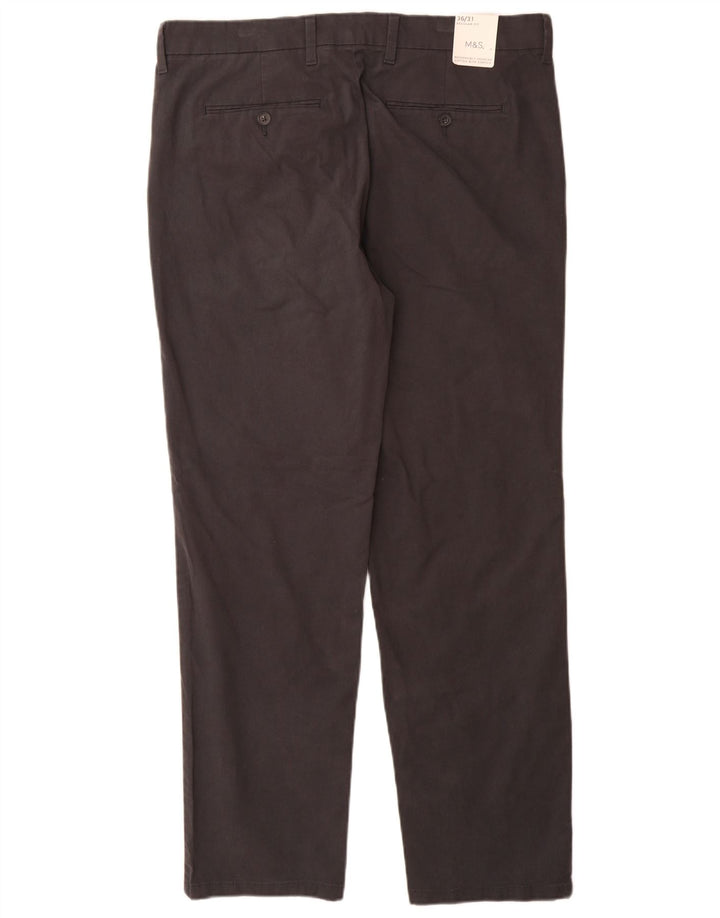 Marks & Spencer Herre Regular Fit Chinobukser W36 L31 Grå Bomuld