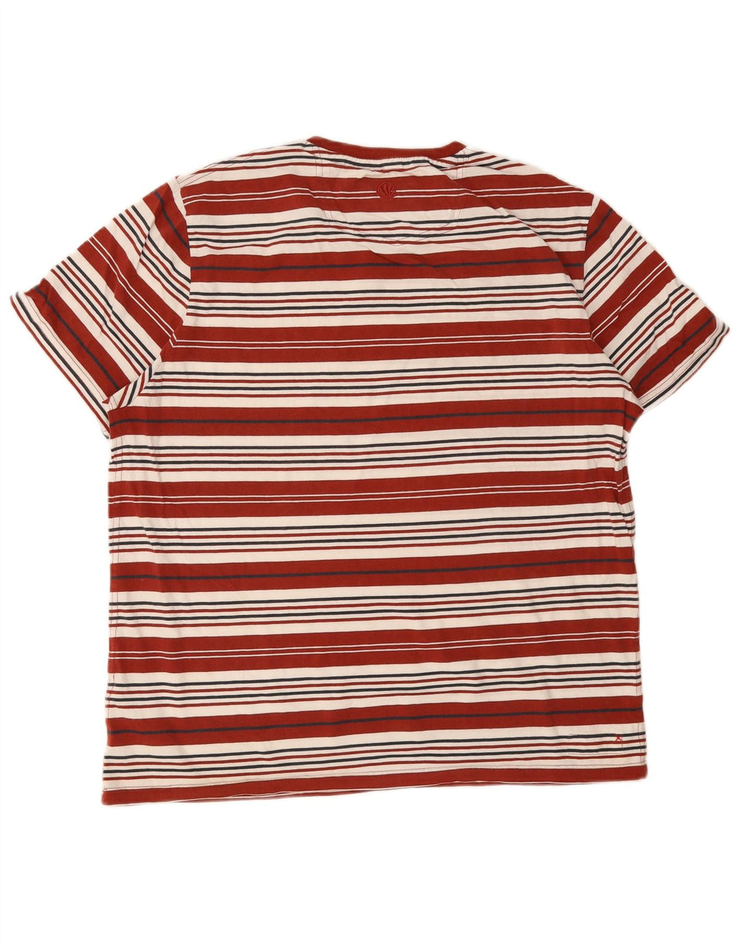 Fat Face Herre T-Shirt Top Stor rødstribet bomuld