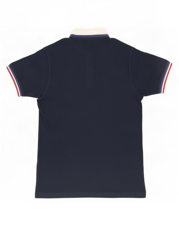 Fred Perry Boys Polo Shirt 15-16 år Navy Blue Colourblock Bomuld