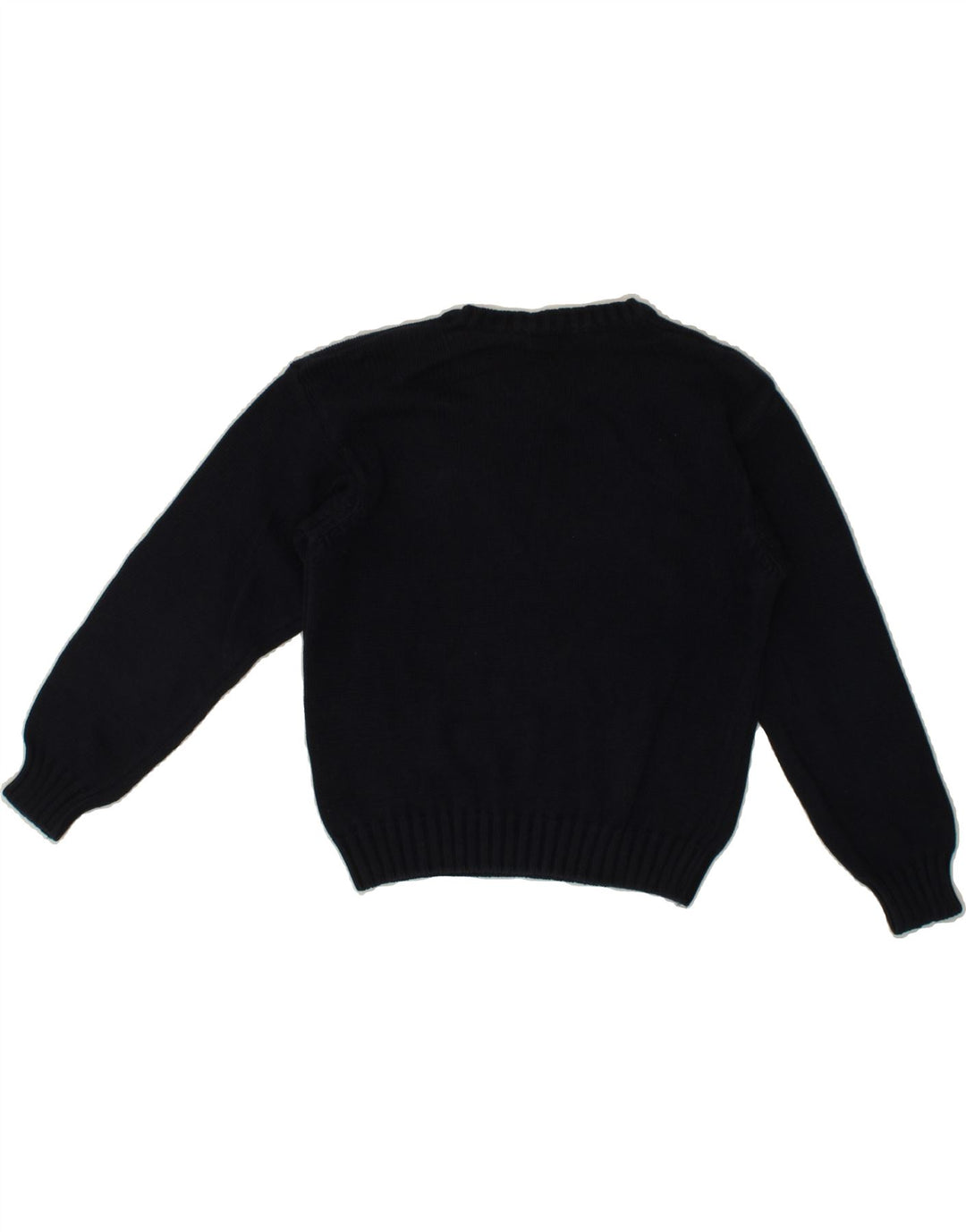 BENETTON Boys V-Neck Jumper Sweater 11-12 Years Navy Blue Vintage Benetton and Second-Hand Benetton from Messina Hembry 