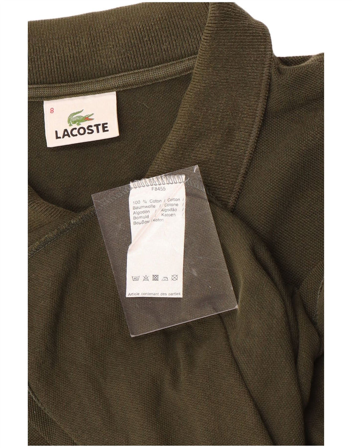 LACOSTE Langærmet poloshirt til mænd str. 8 3XL Khaki Bomuld