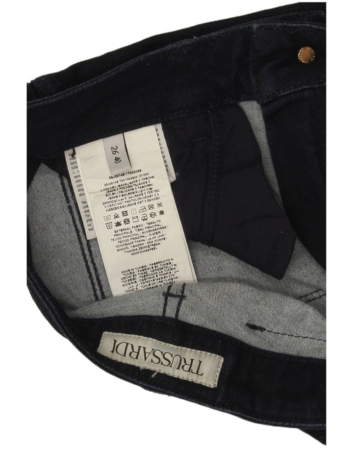 Trussardi Dame Flared Jeans W26 L31 Marineblå Bomuld