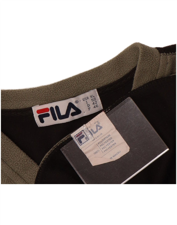 Fila Dame Fleece Jumper UK 18 XL Grå Colourblock Polyester