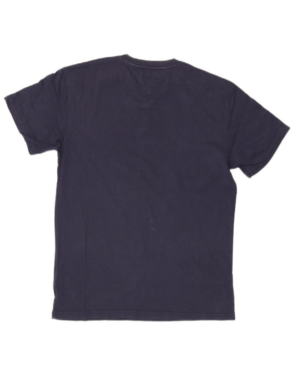 Tommy Hilfiger Herre grafisk T-shirt Top Medium Navyblå Bomuld