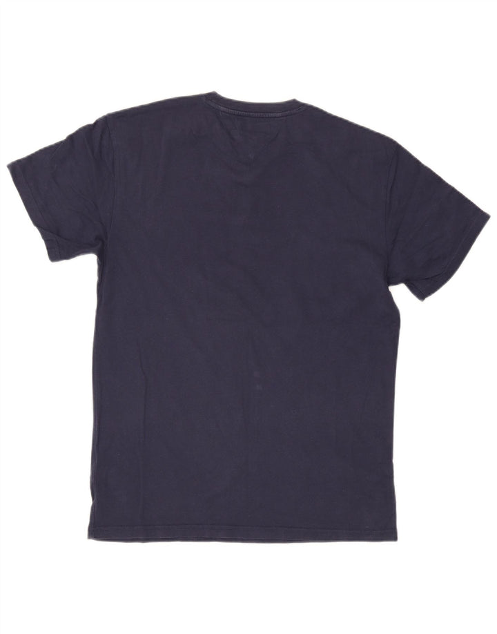 Tommy Hilfiger Herre grafisk T-shirt Top Medium Navyblå Bomuld