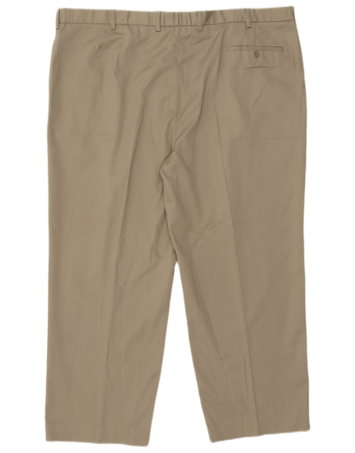 Marks & Spencer Herre Pegged Suit Bukser W46 L27 Beige Polyester