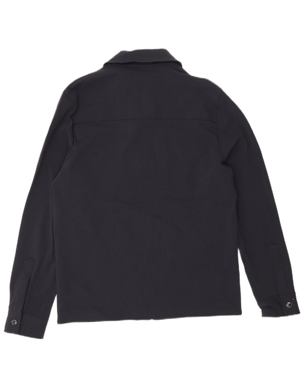 Zara Herre Utility Jacket UK 38 Medium Navy Blue Polyester