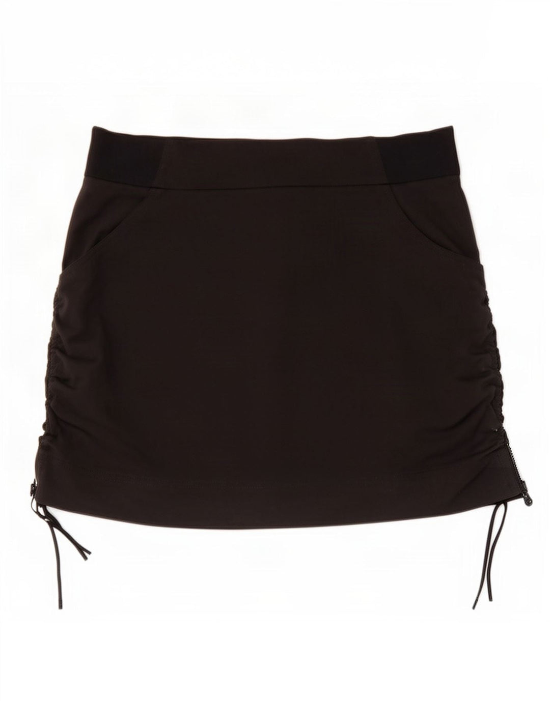 Columbia Dame Mini Nederdel Stor W34 Sort Nylon