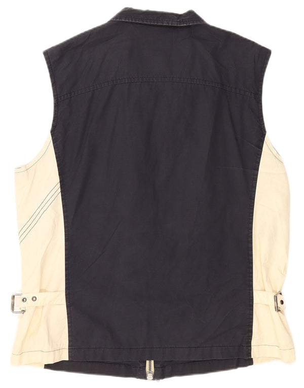 Harmont & Blaine Mens Gilet UK 42 XL Marineblå Colourblock Bomuld