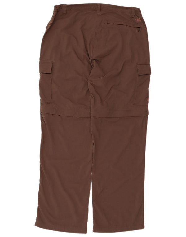 SALEWA Womens Straight Cargo Trousers UK 14 Large W34 L29 Brun Polyamid