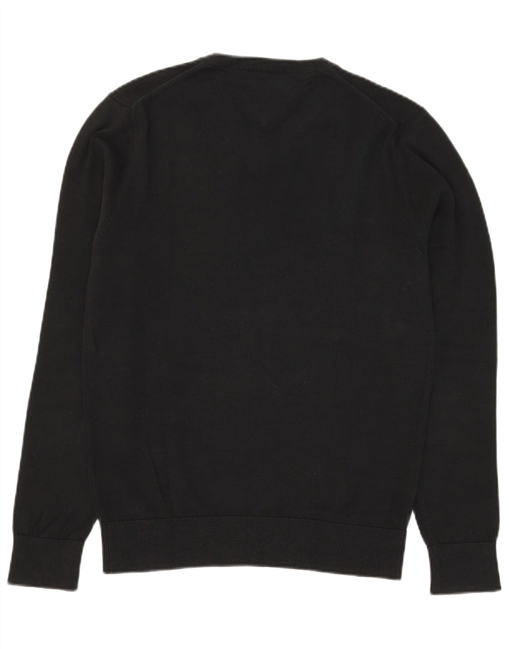 Tommy Hilfiger Herre V-hals sweater lille sort bomuld