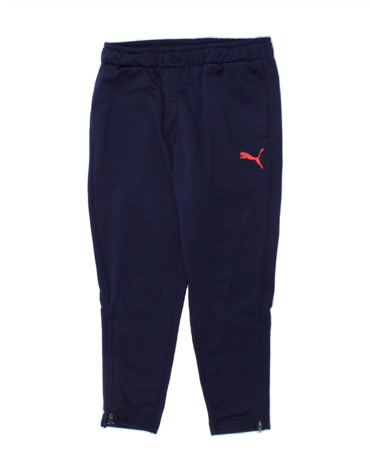 PUMA Boys Tracksuit Trousers 5-6 Years Navy Blue Polyester Vintage Puma and Second-Hand Puma from Messina Hembry 