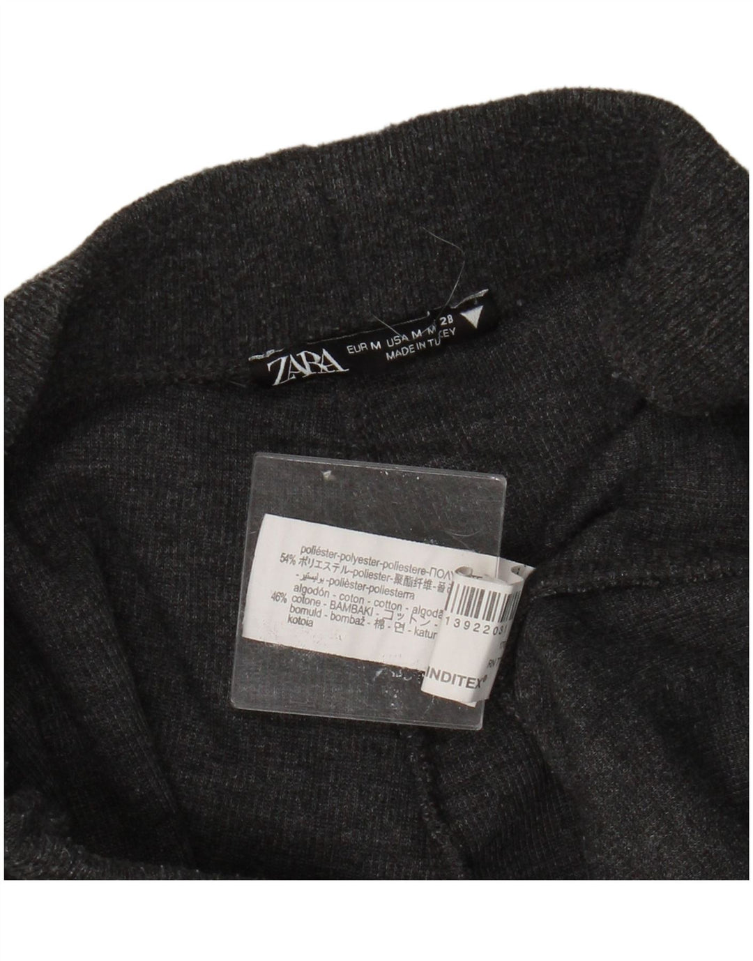 ZARA Træningsdragtsbukser til kvinder UK 12 Medium Grey Polyester