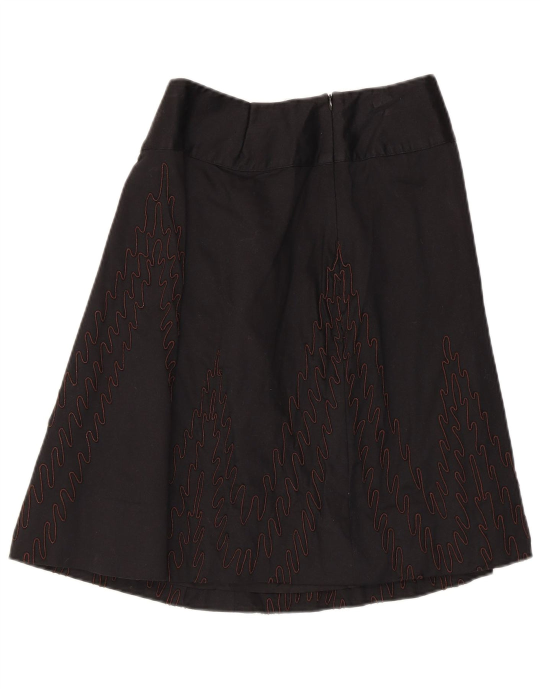 Reiss A-line nederdel til kvinder UK 12 Medium W26 Sort Geometrisk