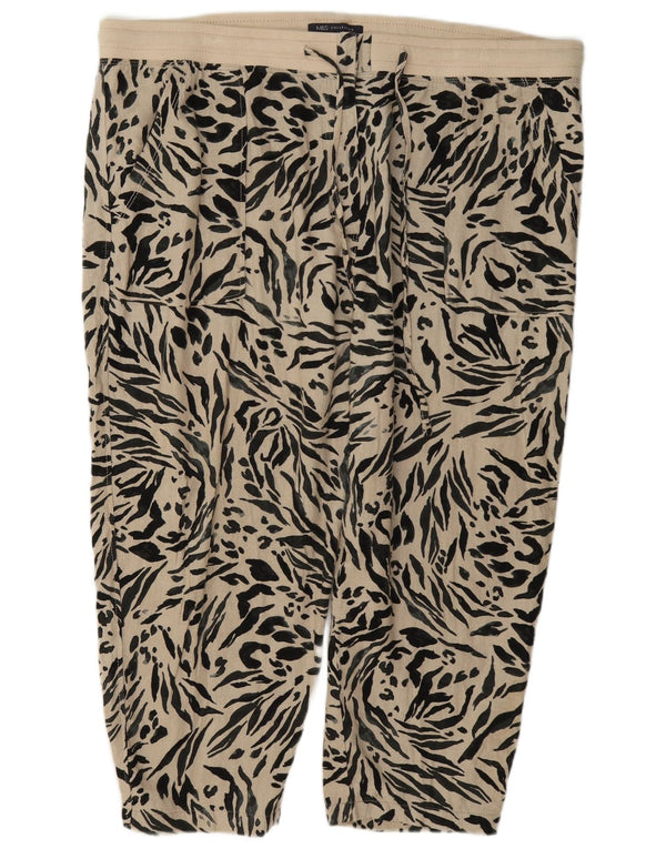 Marks & Spencer Dame Crop Harem Bukser UK 20 2XL W42 L23 Beige