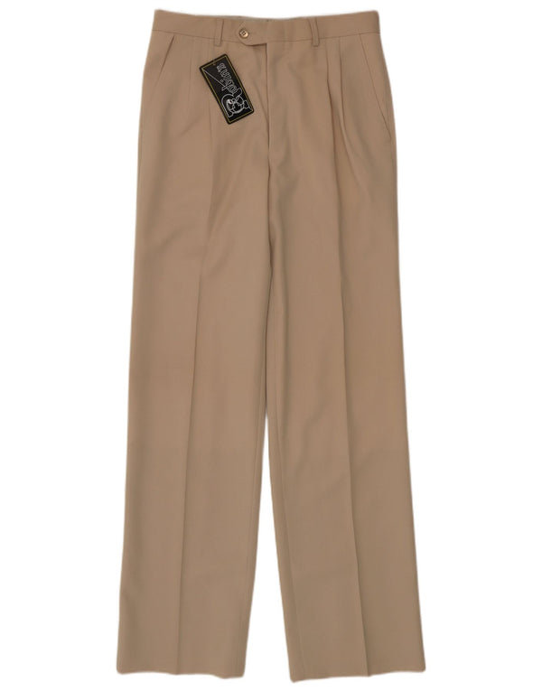 Robin's Herre Pegged Suit Trousers IT 46 Small W28 L32 Beige Virgin Wool