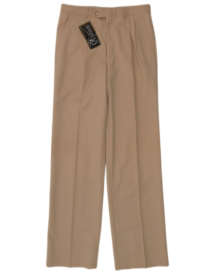 Robin's Herre Pegged Suit Trousers IT 46 Small W28 L32 Beige Virgin Wool