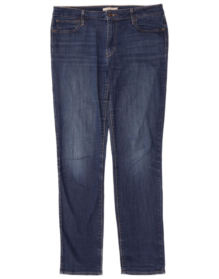 LEVI'S Dame 712 Slim Jeans W32 L34 Blå Bomuld