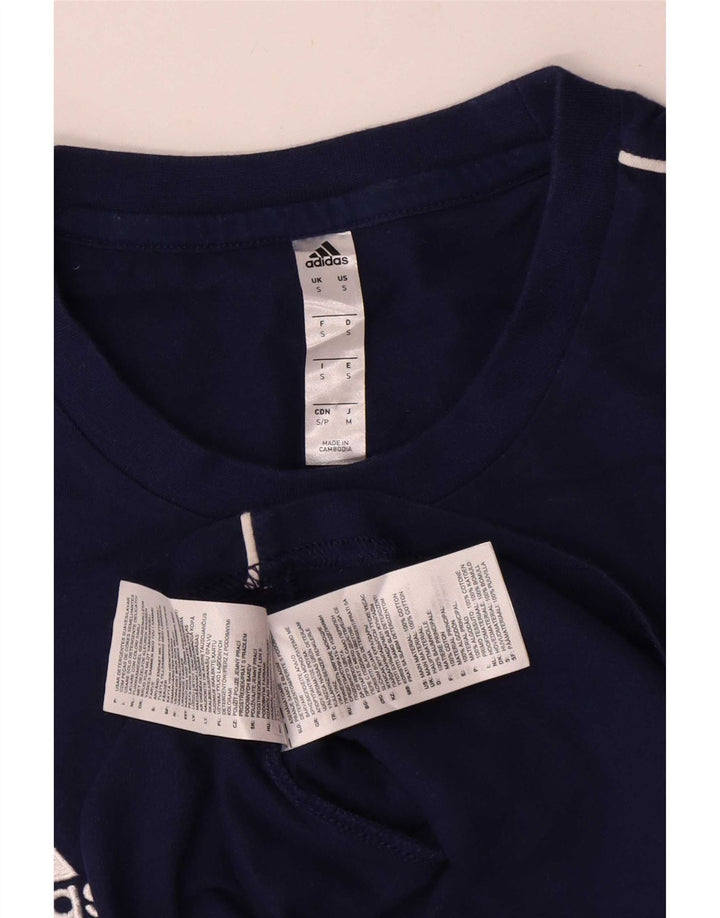 Adidas T-shirt top til mænd, lille marineblå bomuld