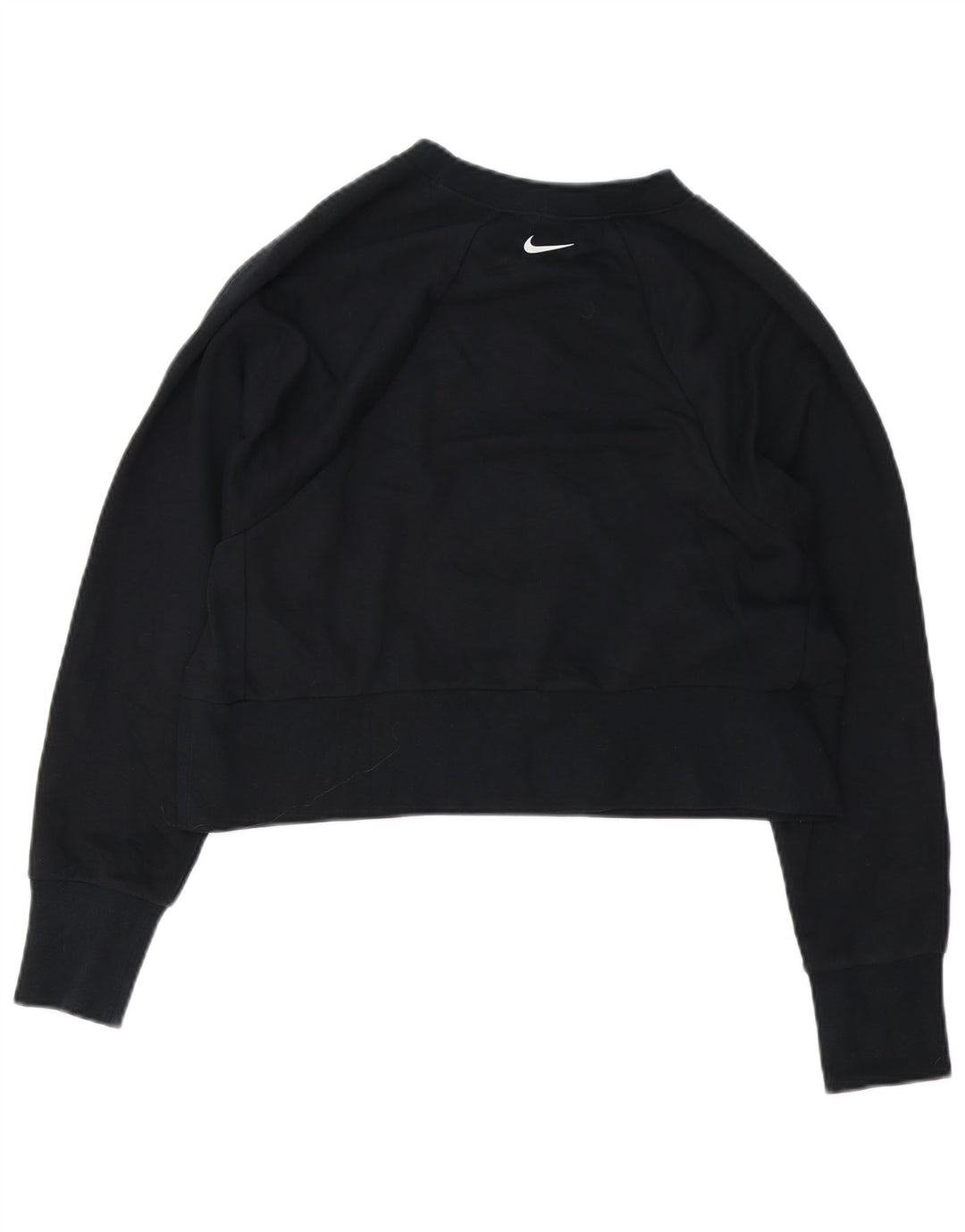 Nike Dame Dri Fit Crop Oversized Sweatshirt Jumper UK 10 Lille Sort