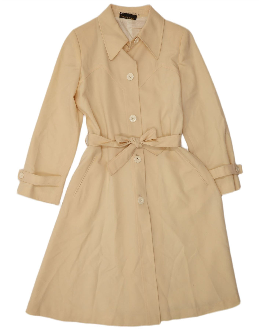 Vintage Trench Coat til kvinder UK 10 Small Beige