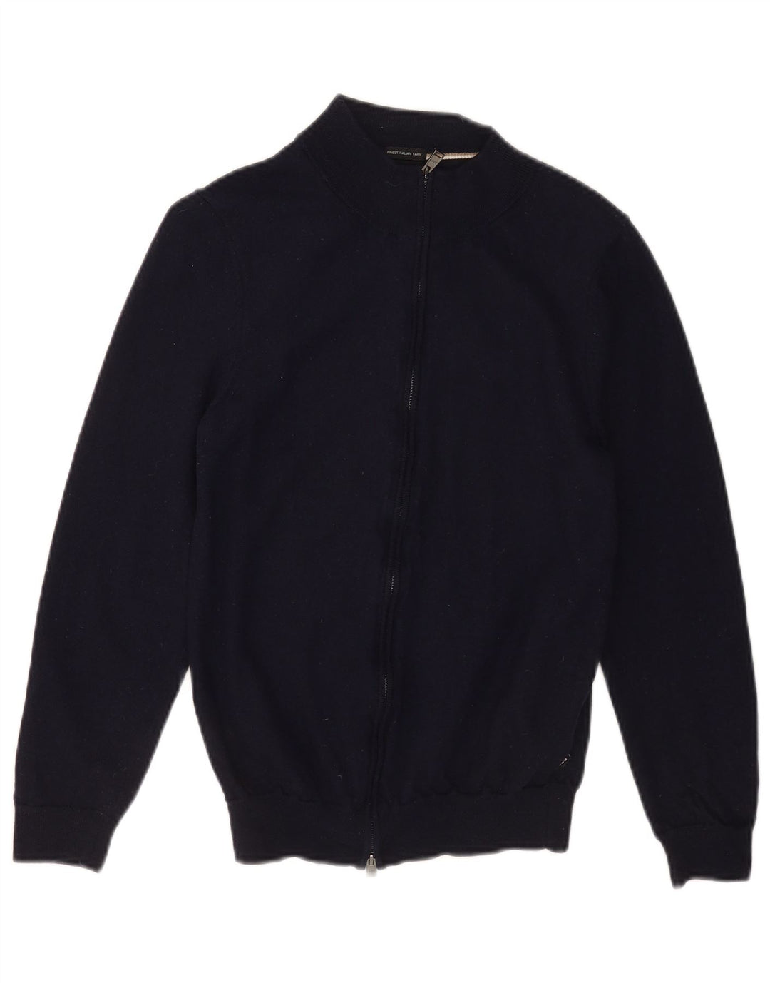 Hugo Boss Dame Cardigan Sweater UK 12 Medium Navy Blue Virgin Wool