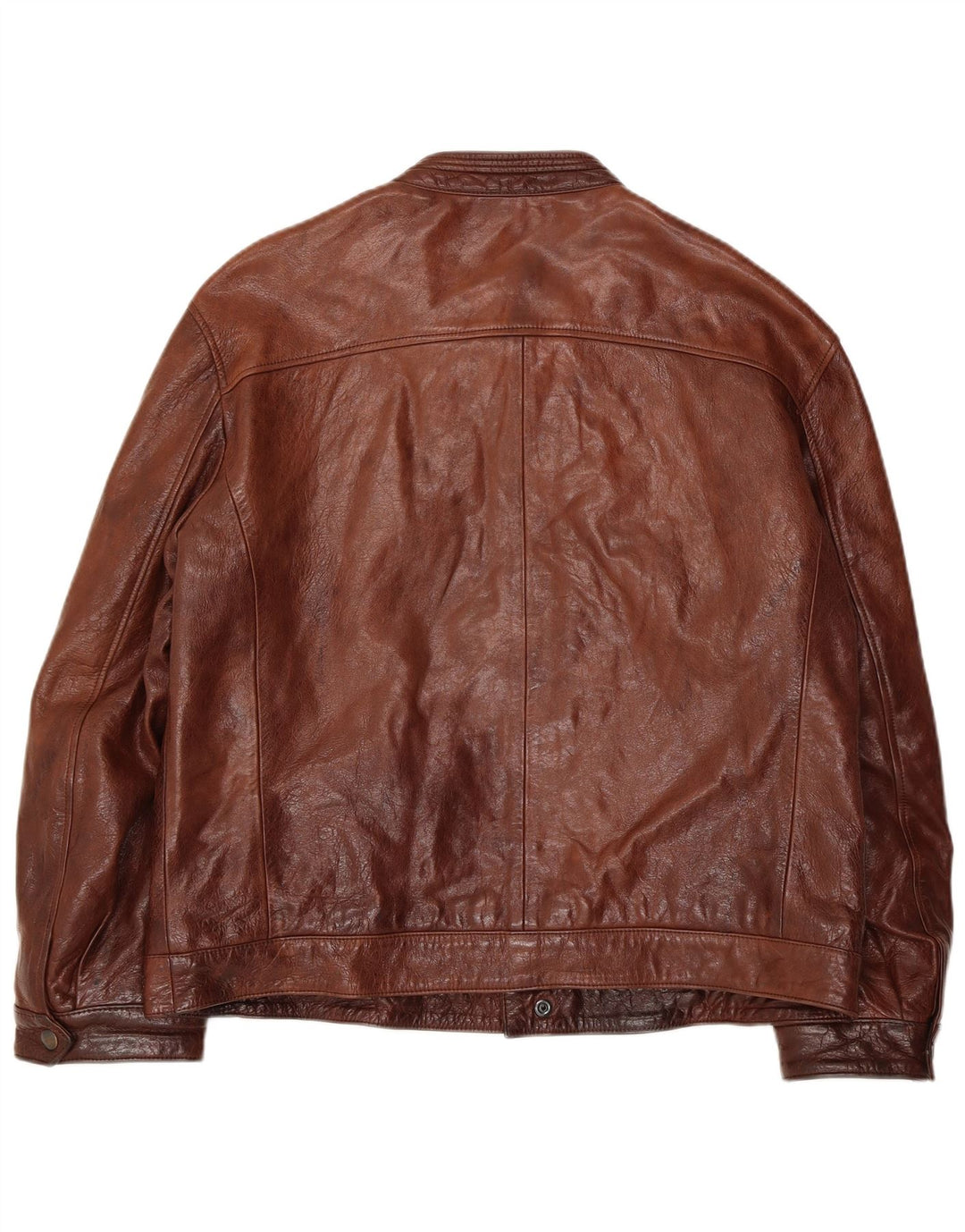 Vintage Herre Læderjakke UK 38 Medium Brun Læder