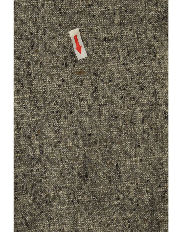 Vintage dame 3-knaps blazerjakke IT 44 Medium Grey Flecked Wool