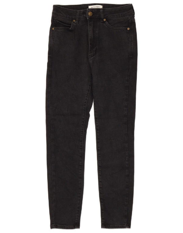Marks & Spencer Womens Autograph Skinny Jeans UK 8 Small W26 L26 Black