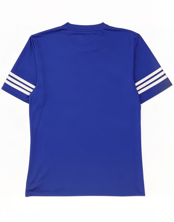 Adidas Herre Climalite T-Shirt Top Medium Blue Polyester