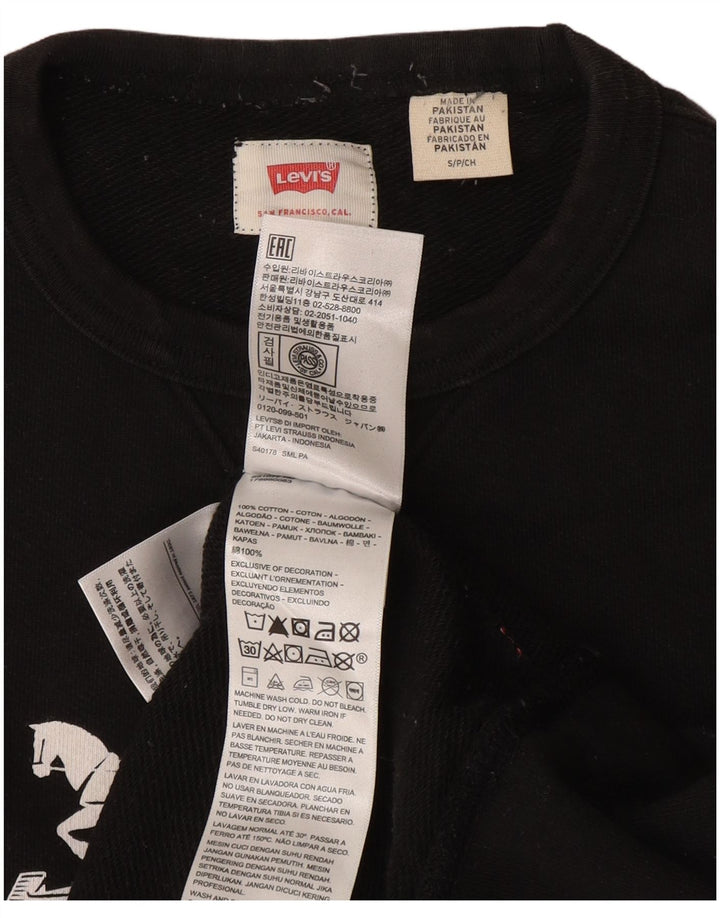 Levi's Herre grafisk sweatshirt jumper lille sort bomuld